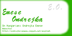 emese ondrejka business card